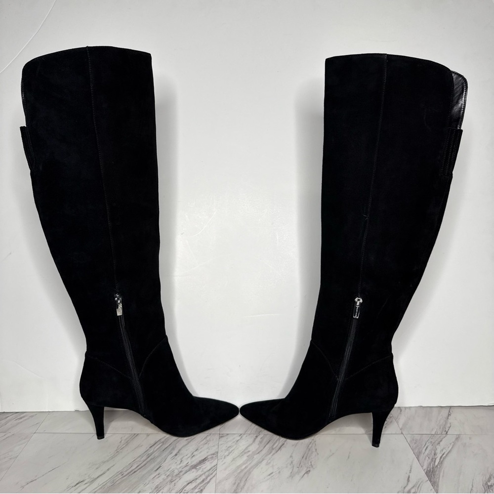 Vince Camuto Seselti Black Suede Pointy Toe Tall Boot 8 1/2 M - Picture 6 of 16